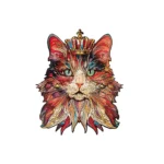 Houten Legpuzzel, Robotime, Cat King, TA002, 26x31,6cm