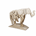 Mr. Playwood 3D Houten Puzzel olifant/ Elephant 10004 50x27x35cm.
