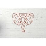Wanddecoratie Olifant/ Elephant roestmetaal, 141606, 38,1x43,4cm
