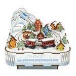 Tonecheer, Muziekdoosje, DIY 3D Houten Puzzel, Snow Train, TQ058, 14x14x12,2cm