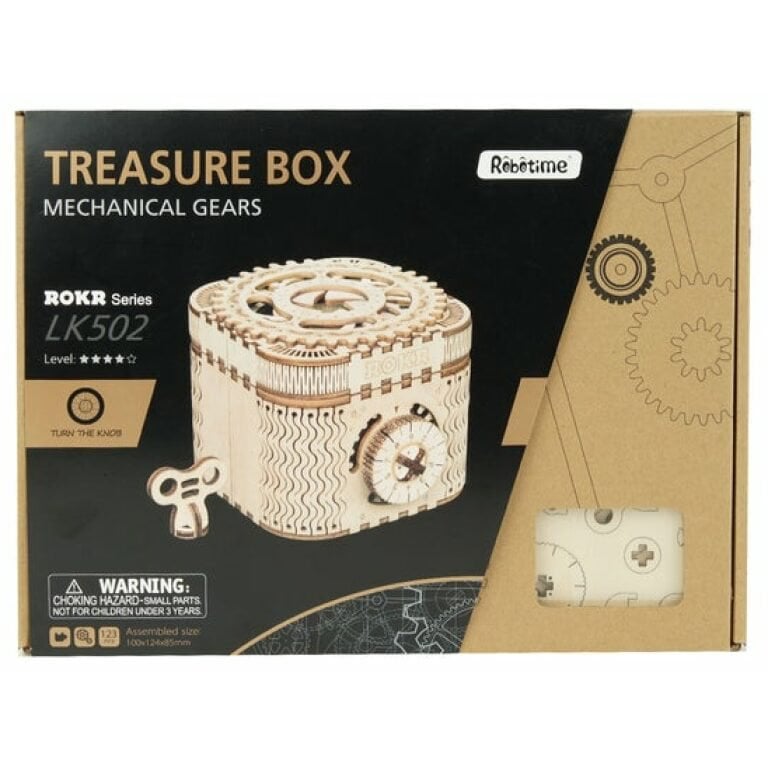 Robotime, 3D Houten Puzzel, Treasure Box, LK502, 12,4 x 8,5 x 10 cm - Afbeelding 3