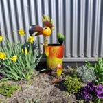 Plantenbak Vogel, Metaal, Tuindecoratie, Art Bizniz, BW24101, 42x23x59cm