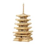 Robotime, 3D Houten Puzzel Five-storied Pagoda, TGN02, 16x16x32cm