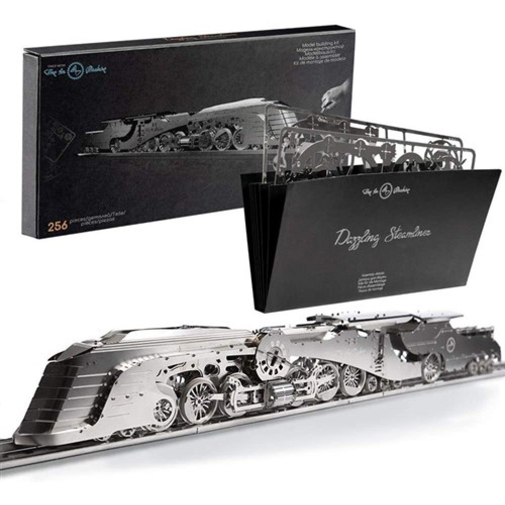3D Metalen Bouwpakket, Dazzling Steamliner, Time for Machine, T4M38017, 51,7x7,1x6,2cm