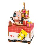 Robotime, Muziekdoos Hout DIY 3D Puzzel Happy Birthday, AM309, 7,3x8,5x13cm