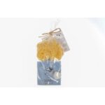 Marika's Olijfoliezeep met Sponsje, BS306, 6x6x3,5cm