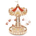 Robotime, Muziekdoosje, 3D Houten Puzzel, Swing Ride, EA02, 22x22x27cm