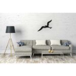 wanddeco/steenkorfdeco Meeuw/ Seagull zwart 141501 48,7x55,7cm.