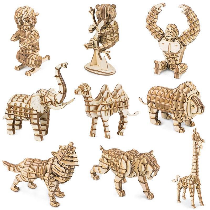 Robotime, 3D Houten Puzzel Gorilla, TG201, 11x5x12cm - Afbeelding 3