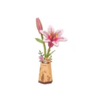 Robotime, DIY Houten Bloem Pink Lily, Roze Lelie, TW071,