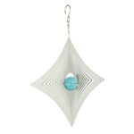 Windspinner, Nature's Melody, Diamond, RVS, CS08DI, met Blauwe Kogel Ø ca 20cm