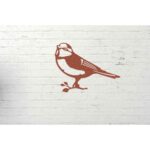 Mees/ Tit roestmetaal wanddecoratie