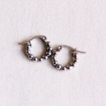 RVS creool 14mm "bolletjes" - zilver - EA505