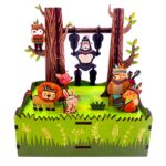 Tonecheer, Muziekdoosje, DIY 3D Houten Puzzel, Jungle Games, TQ050, 10,3x10,5x15,5cm
