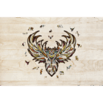 Eco Wood Art (EWA) Houten Legpuzzel Uil/ Owl, Size L, 2215, 34,8x41,8x0,5cm