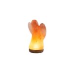 Himalaya Salt Dream Zoutlamp, USB, Engel Klein met Houten voet, Oranje met Ledlamp, 45141-1, 13 cm hoog
