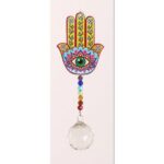 Windspinner Hamsa Hand, gekleurd, CSDC16HH, 40 cm