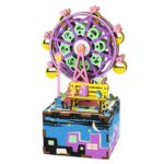 Muziekdoos Hout DIY 3D Puzzel Ferris Wheel, Robotime, AM402, 10×7,6×16,8 cm