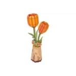 Robotime, DIY Houten Bloem Orange Tulip, Oranje Tulp, TW081