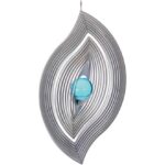 Windspinner, BlinQ Art, Bladvorm, RVS, 735447, 135 x 234 mm, Glaskogel 35 mm
