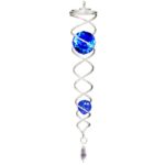 Spin Art, Crystal Tail, Zilver/Blauw, CTSB0801, ca 30cm