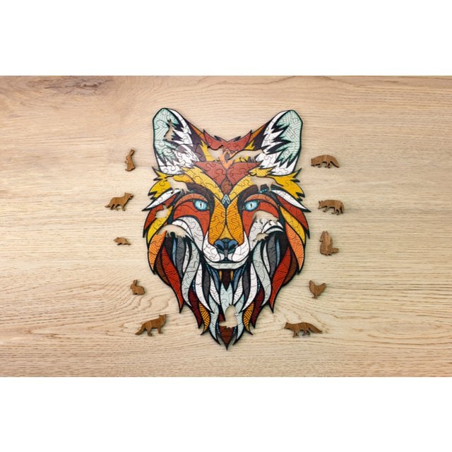 Eco Wood Art (EWA) Houten Legpuzzel, Vos/ Fox, 1102, 31x28x0,5cm Wooden Box