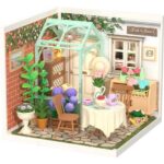 Robotime, DIY Huisje Super Creator Blooming Tea Garden, DW013B, 16,3x16,3x15,2cm