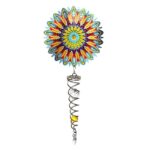 Windspinner, Spin Art, Mandala Flower Artist Crystal Tail, ACTMFL0800, totale lengte 60cm