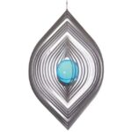 Windspinner, BlinQ Art, Bladvorm, RVS, 735377,195 x 140 mm, Glaskogel 35 mm