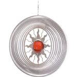 Windspinner, BlinQ Art, Zon/Sun, RVS, 735561, 172 mm rond, Glaskogel 35 mm