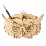Robotime, 3D Houten Puzzel Uil/ Owl - Pennenbakje, TG405, 16,5x7,5x10cm