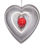 Windspinner, BlinQ Art, Hart/Heart, RVS, 735427, 152 x 147 mm, Glaskogel 35 mm