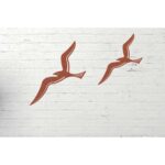 Wanddecoratie Meeuwenpaar/ Pair of Seagulls Roestmetaal, 141615