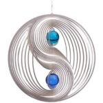 Windspinner, BlinQ Art, Yin Yang, RVS, 735458, 234 mm rond, Glaskogel 35 mm