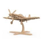 Ilo Build 3D Houten Modelbouw P-51 Mustang, NUI-101, 34x30,6x20cm