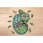 Eco Wood Art (EWA) Houten Legpuzzel Kameleon/ Chameleon size S, 1867, 26x19,6x0,5cm