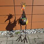 Vogel Deco, Metaal, Tuinbeeld, Art Bizniz, BW24525, 25x23x73cm