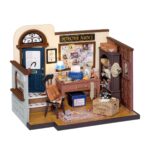 Robotime, DIY Huisje, Mose's Detective Agency met LED verlichting, DG157, 20x12,8x15,8cm