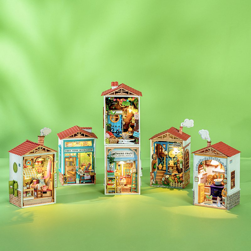 Robotime, DIY Huisje Morning Fruit Store, DS009, 8,5x6,5x15,3cm - Afbeelding 3