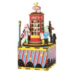Robotime, Muziekdoos Hout DIY 3D Puzzel Phone Booth, AM401, 9×8,1×17,1 cm
