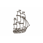 Eco Wood Art (EWA) Wandpuzzel Schip, 1553, 59,7x0,7x82,7cm