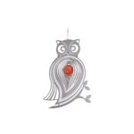 Windspinner, BlinQ Art, Uil/ Owl, RVS, 735568, 166 x 224 mm, Glaskogel 35 mm