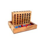 Logica Giochi Houten Bordspel 4 op één Rij, LG139, 19x15,5x4cm