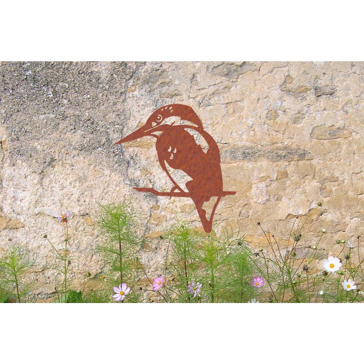 Wanddecoratie IJsvogel/ Kingfisher Roestmetaal, 141605, 51,6x53,1cm - Afbeelding 6