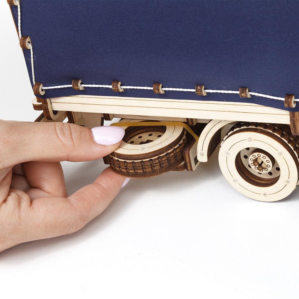 Eco Wood Art (EWA) 3D Houten Puzzel Tilt Semitrailer for Truck Road King, 3250, 57,4×12,3×17,1cm - Afbeelding 4